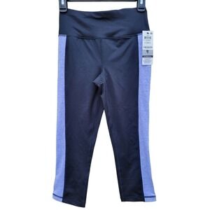 Ideology Women's Cropped Leggings Black Blue XS